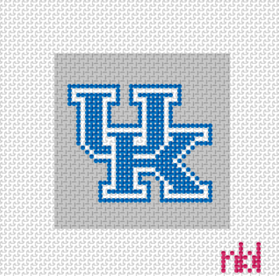 UK Interlock Logo Mini Needlepoint Square