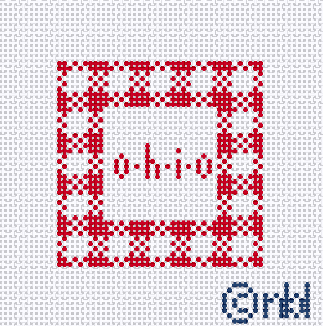 Ohio State Gingham Mini Square 2.2